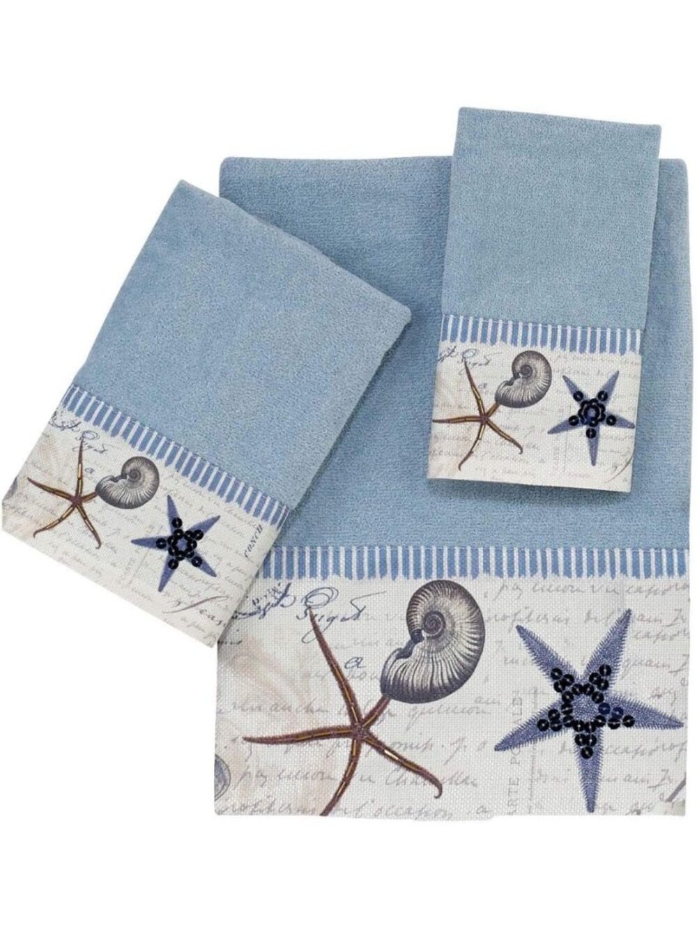3 Pack Cotton Bath, Hand & Fingertip Towel Set - Soft, Absorbent & Stylish